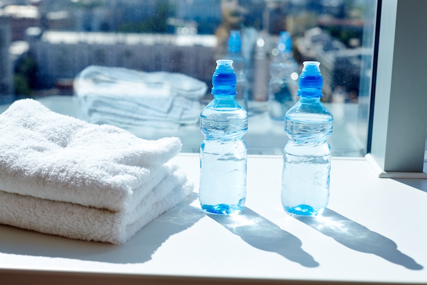 towels and bottles